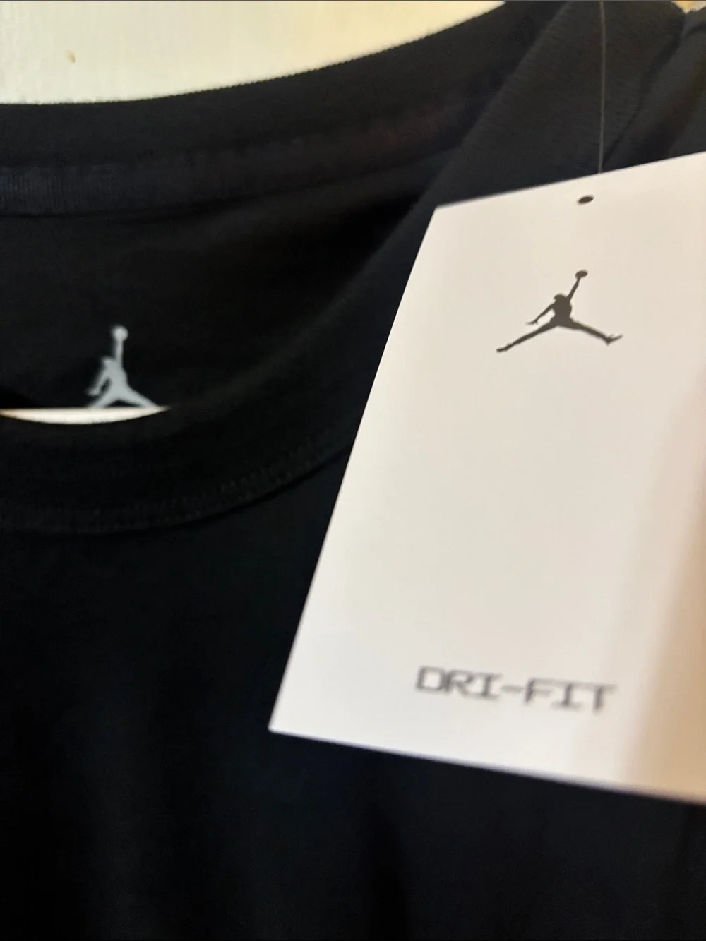 Jordan Black Short-Sleeve Crewneck T-Shirt with White Jumpman